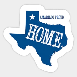 My Home is Amarillo (Blue Ink) Sticker